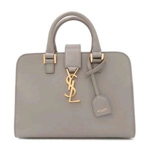 SAINT LAURENT Cabas Shoulder Bag Gray